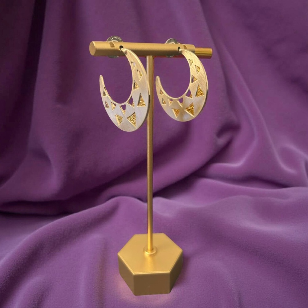 Gold Geometric Hoop Earrings